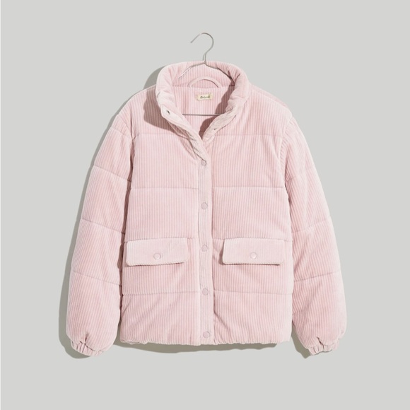 Madewell Light Pink Corduroy Puffer Jacket - Picture 3 of 4